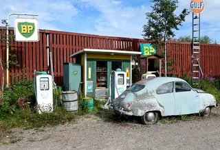 Älvsby bensinmuseum in Älvsbyn