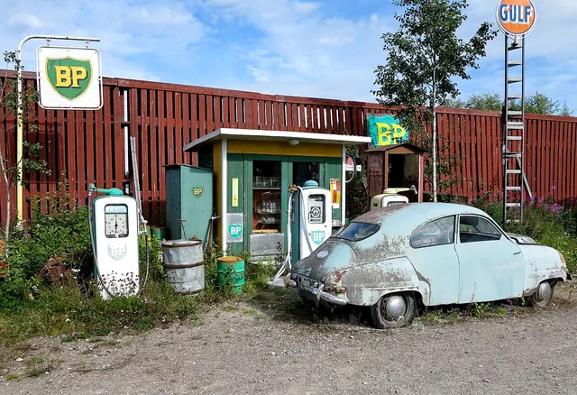 Älvsby bensinmuseum in Älvsbyn