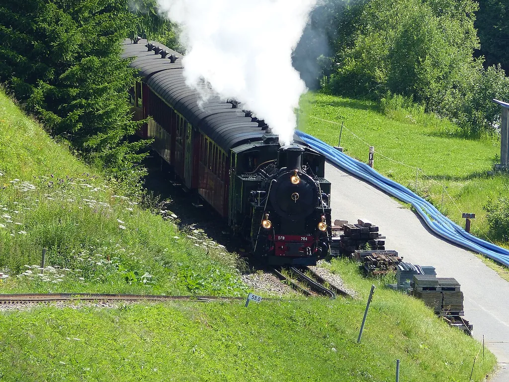 Dampfbahn Furka-Bergstrecke in Oberwald – Photo 5 sur 9
