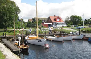 Kustfiskemuseet i Gislövs läge in Trelleborg